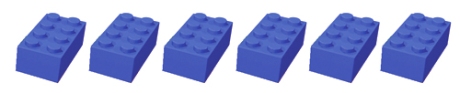 6 Lego Bricks